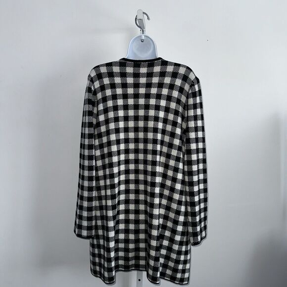 Talbots Buffalo Check Cardigan Sweater Women's Plus 1X NWT Plaid Wool Blend Open - Picture 12 of 13